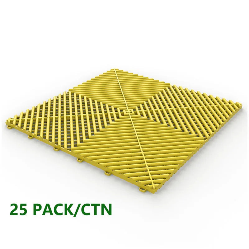 25PCS 1.8cm Thickness Garage Floor Mats Car Wash Room Floor Mat Multi Function Car Beauty Plastic Splicing Grille Tiles