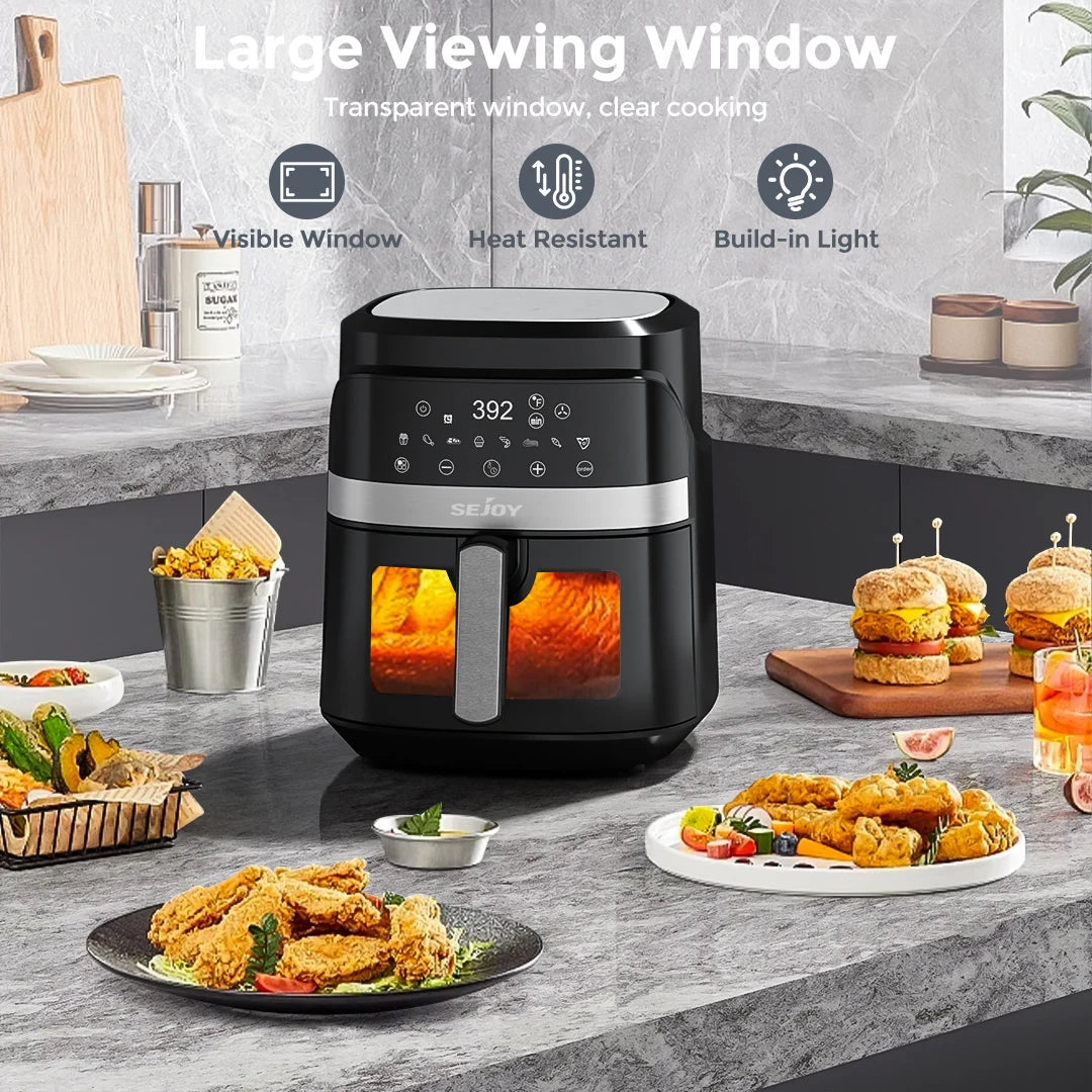 Air fryer 8-in-1,6 Quart Electric Hot fryer Oven Oilless Cooker,Roast, Bake, Plus Bake,Dehydrate, and Keep Food Warm