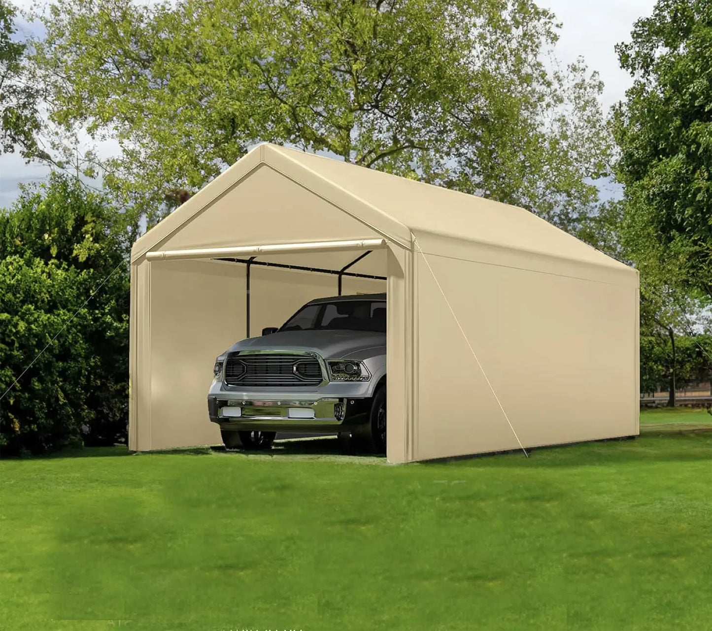 Carport 10x20 Ft Heavy Duty Steel Canopy, Storage Shed, Portable Garage, Party Tent, Portable Garage