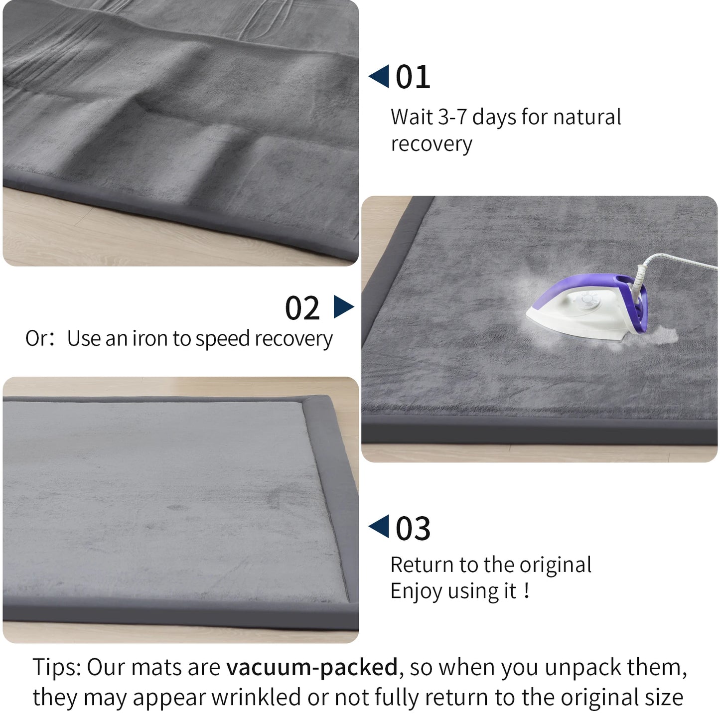 Thick Memory Foam Mat With Non-slip Bottom