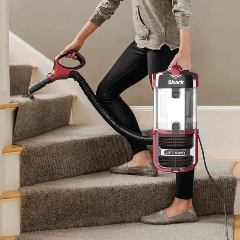 Navigator Lift-Away Speed Self Cleaning Brushroll Lightweight Upright Vacuum with HEPA Filter, Red Peony