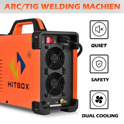 AC/DC Aluminium Tig Welding Machine HBT250P HF TIG/MMA ARC Stick Welder with Pulse Argon Welding IGBT Inverter 2T/4T