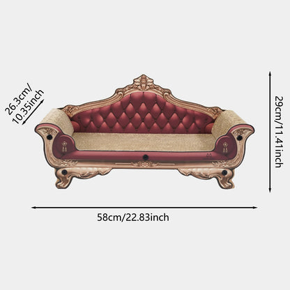 Luxury Cardboard Cat Scratcher Sofa Bed Durable Couch Shaped Cat Scratching Board for Indoor Pet Cats Kitten