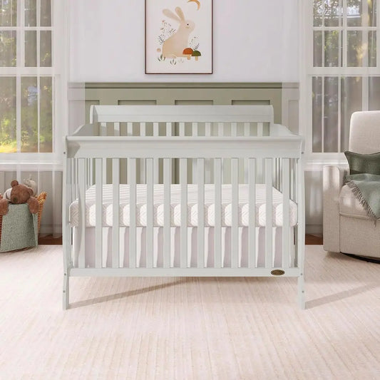 4-in-1 Convertible Crib with 4 Mattress Height Options, Non-Toxic Finish