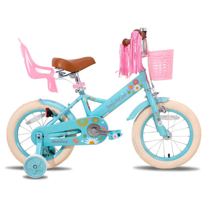 Kids Bike for Ages 2-7 Years 12 14 16 Inch Girls Bikes with Doll Seat & Streamers, Boys Bike with Flag & Plate
