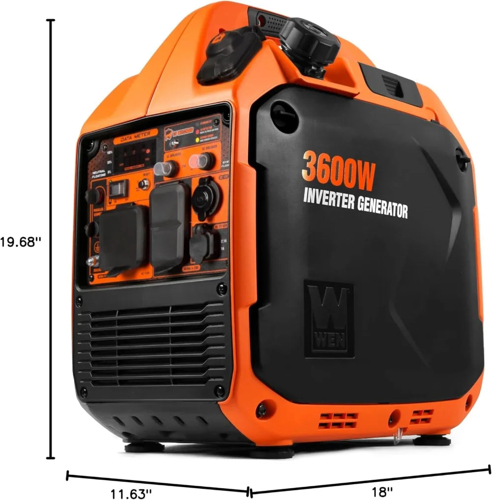3600W Dual Fuel Portable Inverter Generator, Quiet RV Ready with CO Safety Shutdown & Clean Power for Electronics