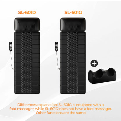 Full Body Massage Mat with Heat, Detachable Massager Pad, 10 Vibrating Motors, 9 Intensity Levels, Relax at Home Office