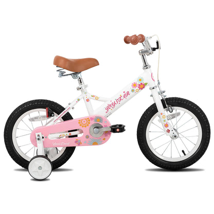 Kids Bike for Ages 2-7 Years 12 14 16 Inch Girls Bikes with Doll Seat & Streamers, Boys Bike with Flag & Plate