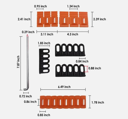 4PCS Car Body Repair Dent Remover Tools Kit Dent Repair Heavy Duty Paintless Strong Dent Puller Handle Lifter Glue Tabs