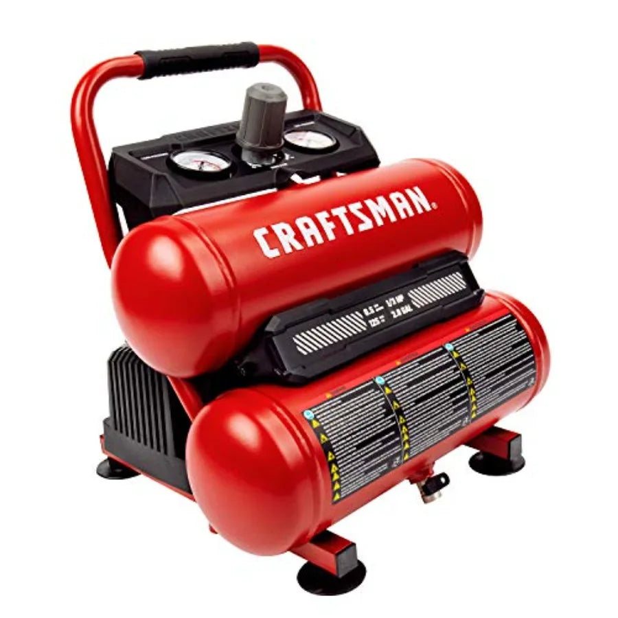 Portable Air Compressor for Automotive Repair Construction and DIY Projects with Twin Tank Design 2Gallon Capacity 1 3 HP OilFr