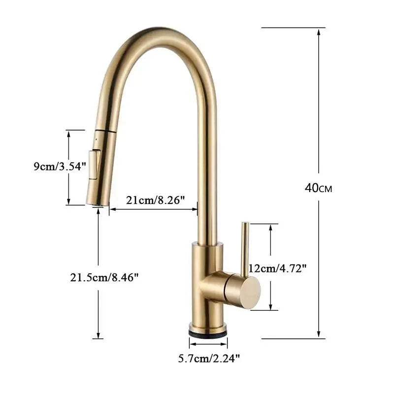 Pull Out Touch Sensor Kitchen Faucet 360 Rotation Smart Kitchen Faucet Sensor Tap Faucet Single Handle Mixer Tap