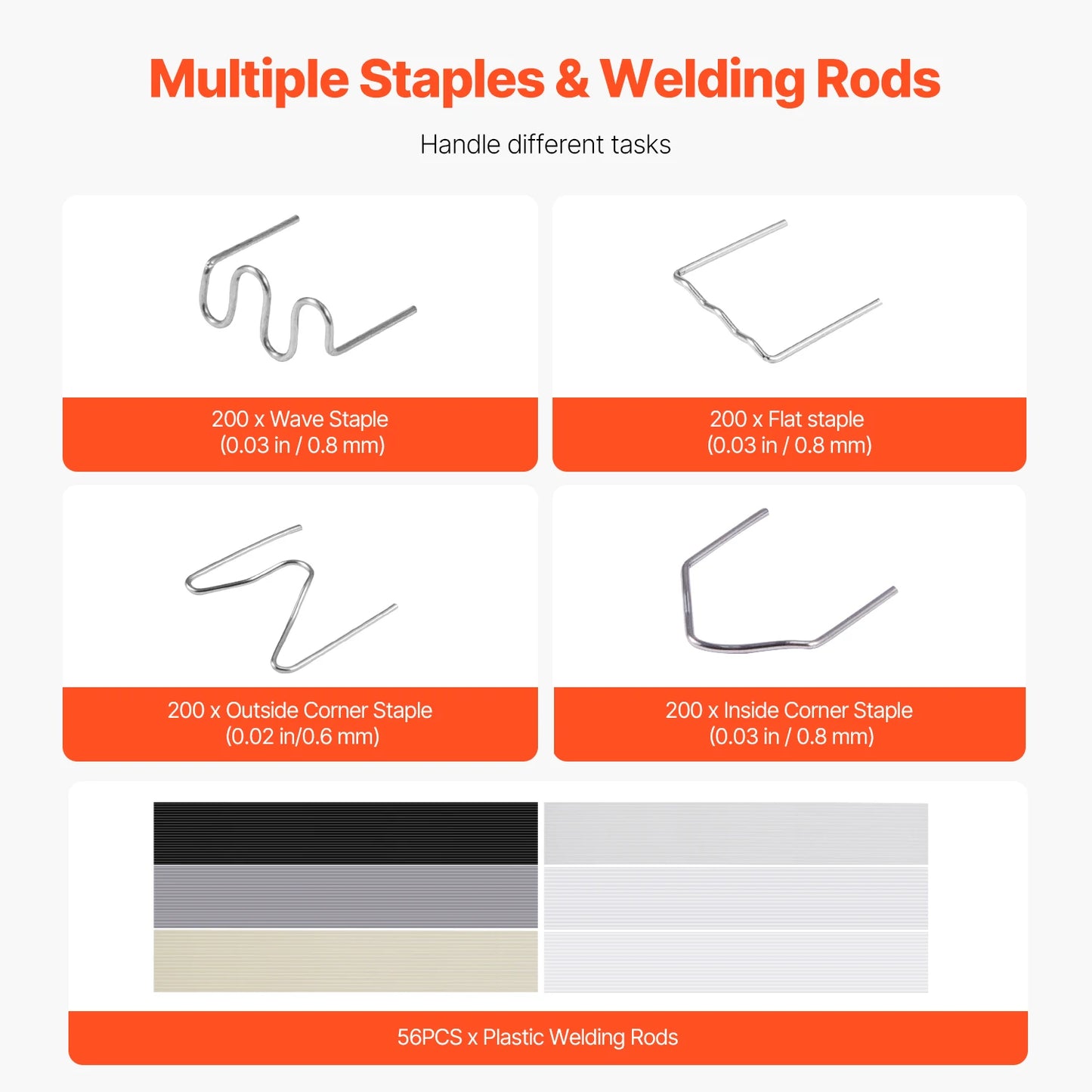 Plastic Welding Kit 220W Plastic Welder Gun w/ 800/1200 PCS Hot Staples Professional Hot Staple Welding Gun for Repair