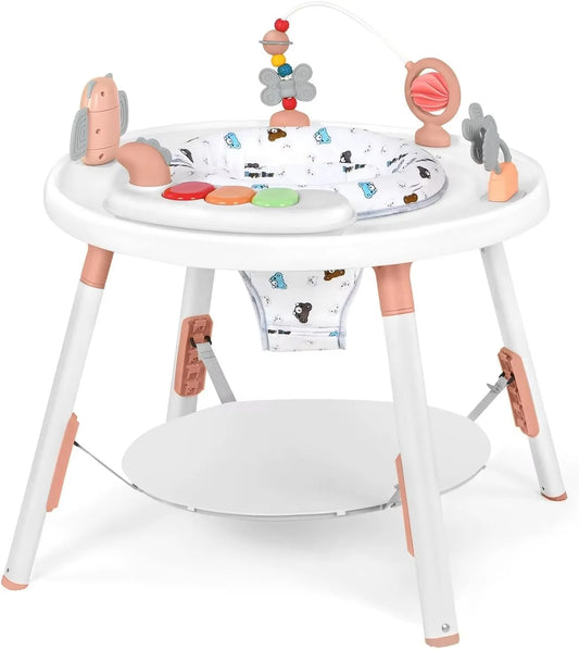 Baby 3-in-1 Activity Center Jumper and Table - with Removable Toys and 360° Rotating Seat
