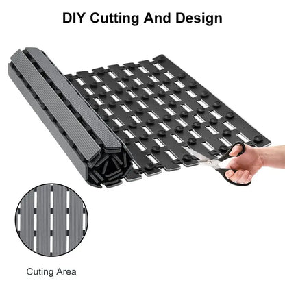 Bathtub Mat Non Slip, Shower Mat for Inside Shower, Suction Cups Design and Drain Holes, 37.5 X 15.7 Inch, Bathroom Essentials S