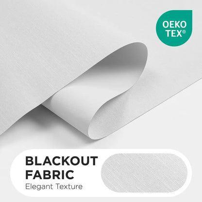 100 Blackout Roller Shades Cordless Blinds for Windows, FreeStop Shades, UV Protection, Natural Woven Blinds for Home and Office