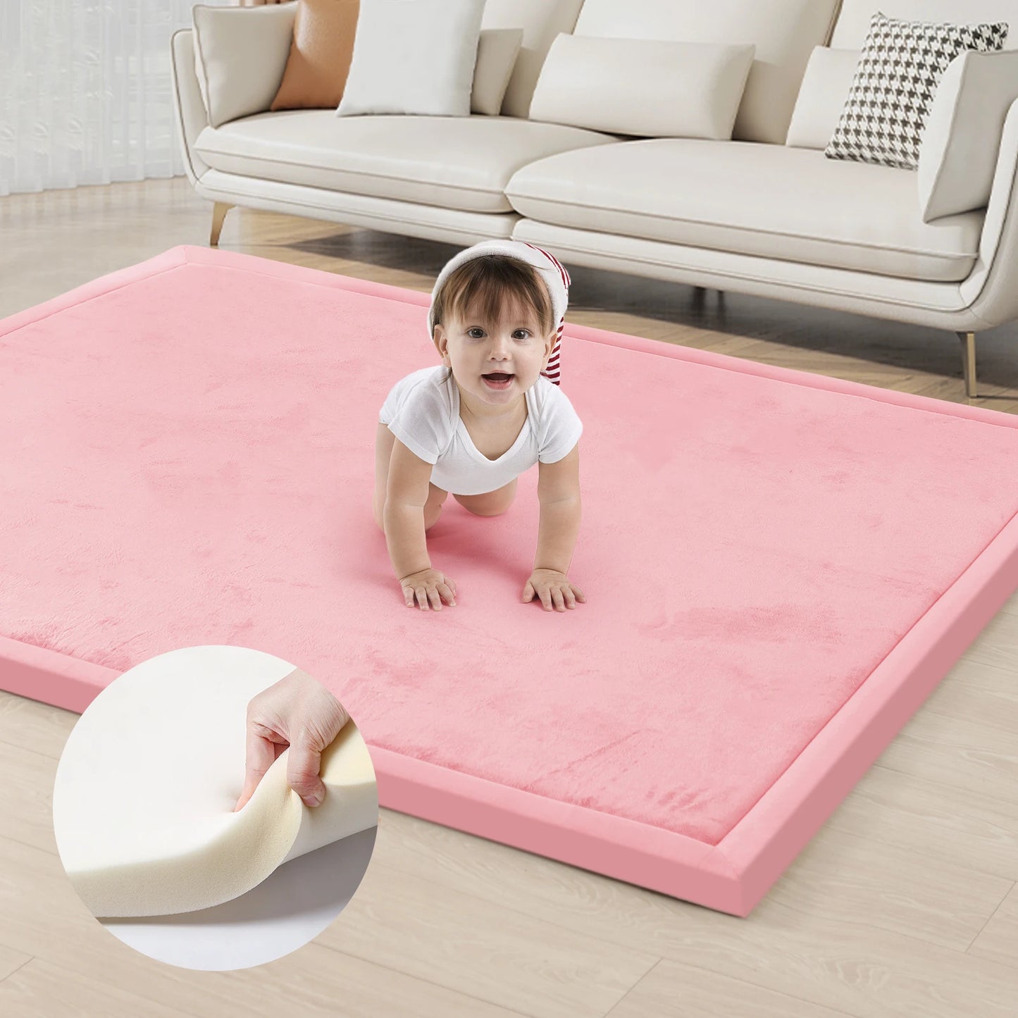 Thick Memory Foam Mat With Non-slip Bottom