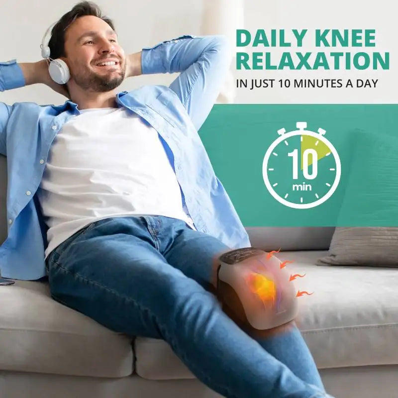 Electric Heating Massage Knee Pad Wireless Heated Knee Massager Temperature Hot Compress Vibration Massage