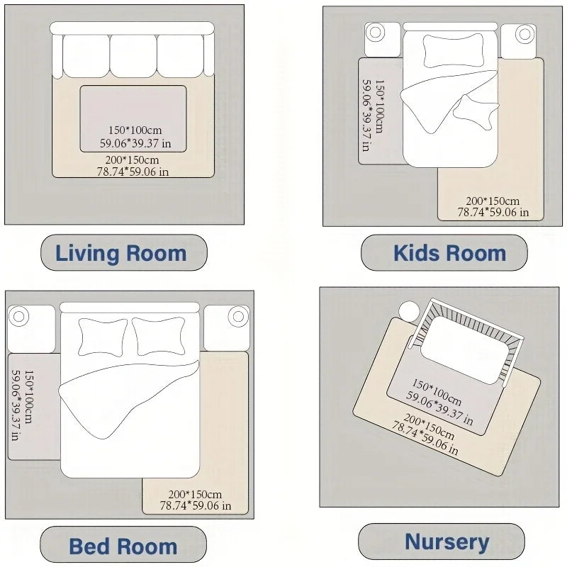 Thick Memory Foam Mat With Non-slip Bottom