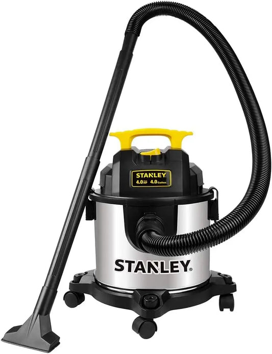 4 Gallon Wet Dry Vacuum with 4 HP, Stainless Steel 3-in-1 Shop Vac Blower, Powerful Suction for Garage, Workshop, Job Site