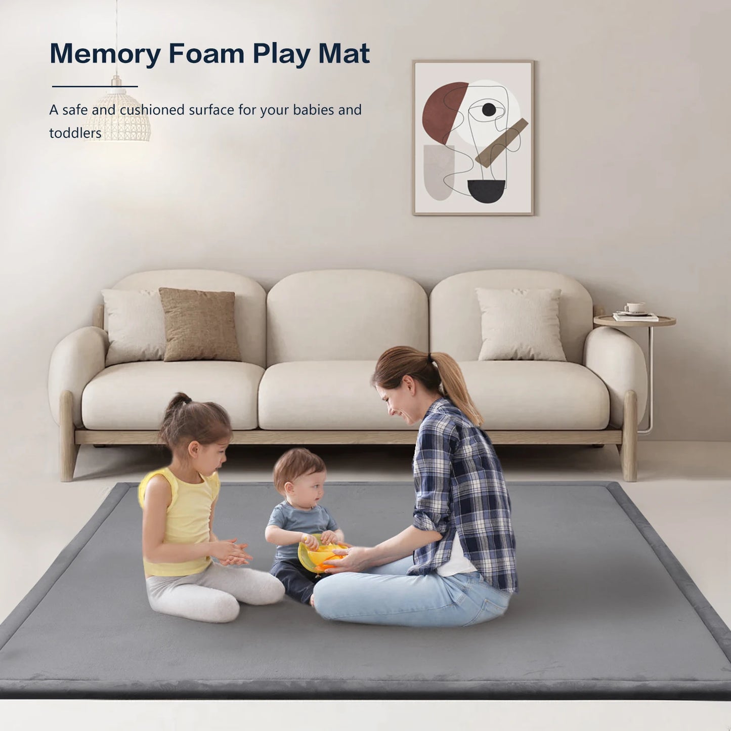 Thick Memory Foam Mat With Non-slip Bottom
