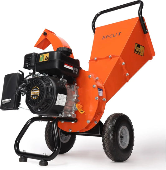 2025-C30 LITE Wood Chipper Shredder Mulcher Heavy Duty 7 HP 212cc Gas Powered 3 Inch Max