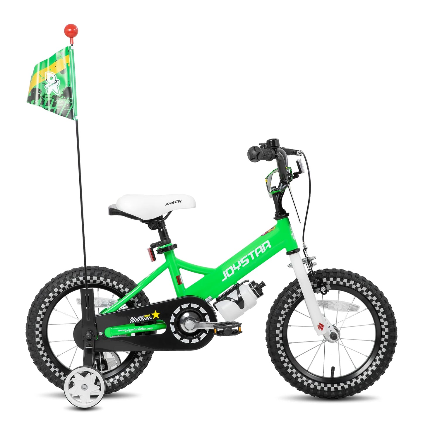 Kids Bike for Ages 2-7 Years 12 14 16 Inch Girls Bikes with Doll Seat & Streamers, Boys Bike with Flag & Plate