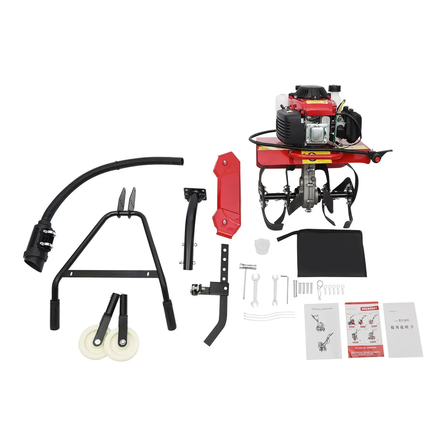 63cc 4-Stroke Gas Power Mini Tiller Cultivator Clearance Walk Behind