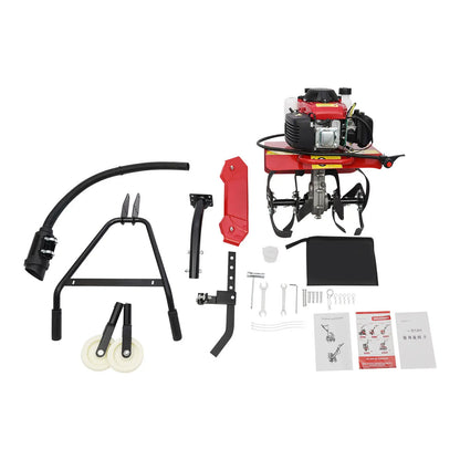 63cc 4-Stroke Gas Power Mini Tiller Cultivator Clearance Walk Behind