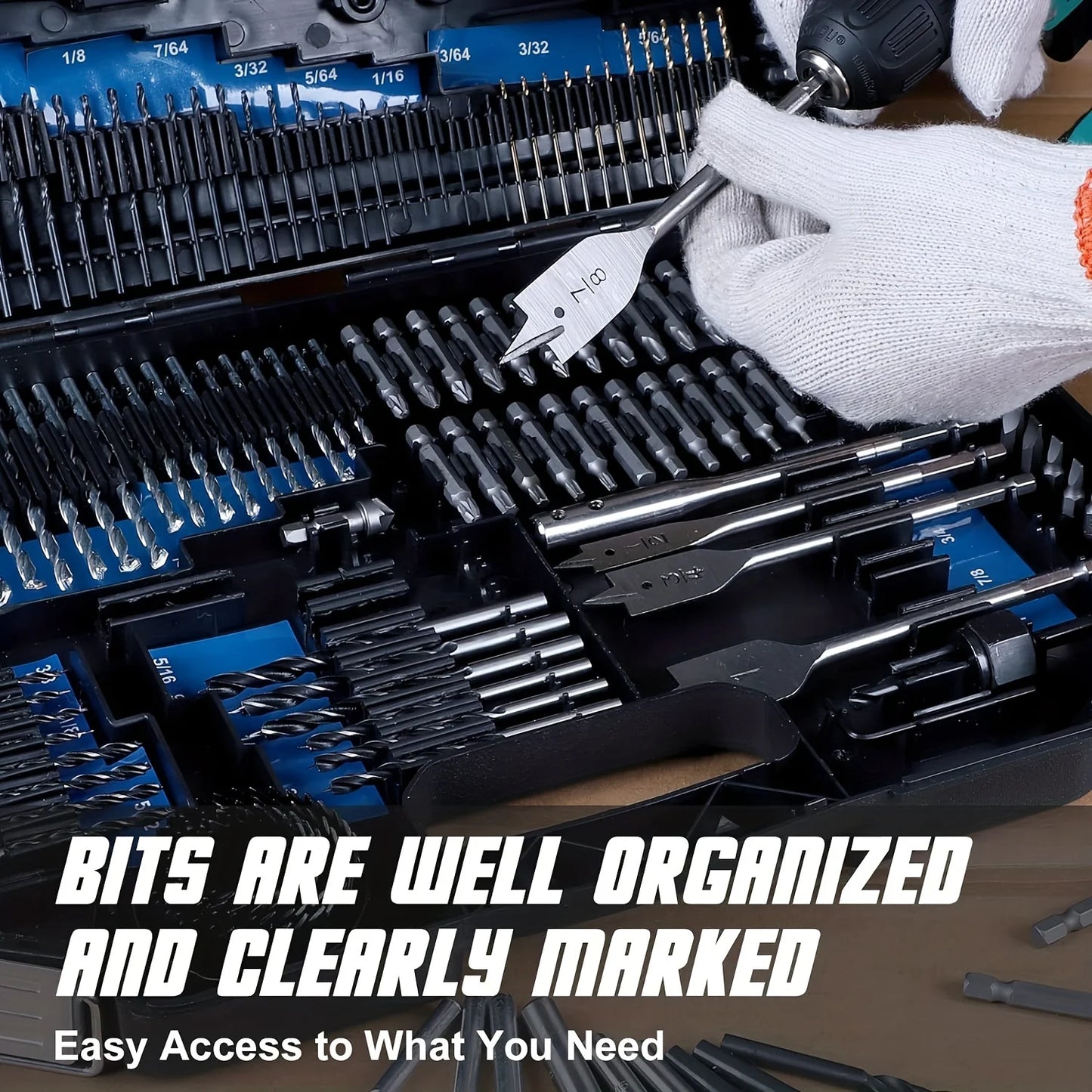 246-Pieces Drill Bit Set,Drill Bits and Driver Set for Wood Metal Cement Drilling and Screw Driving,Full Combo Kit Carrying Case