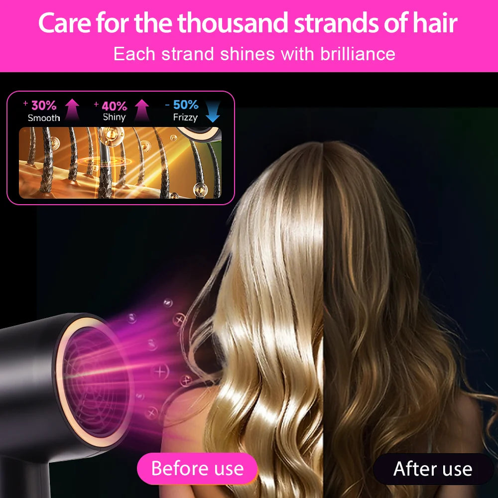 10 Piece Hair Dryer Set,  Multi-Speed Adjustable Blow Dryer