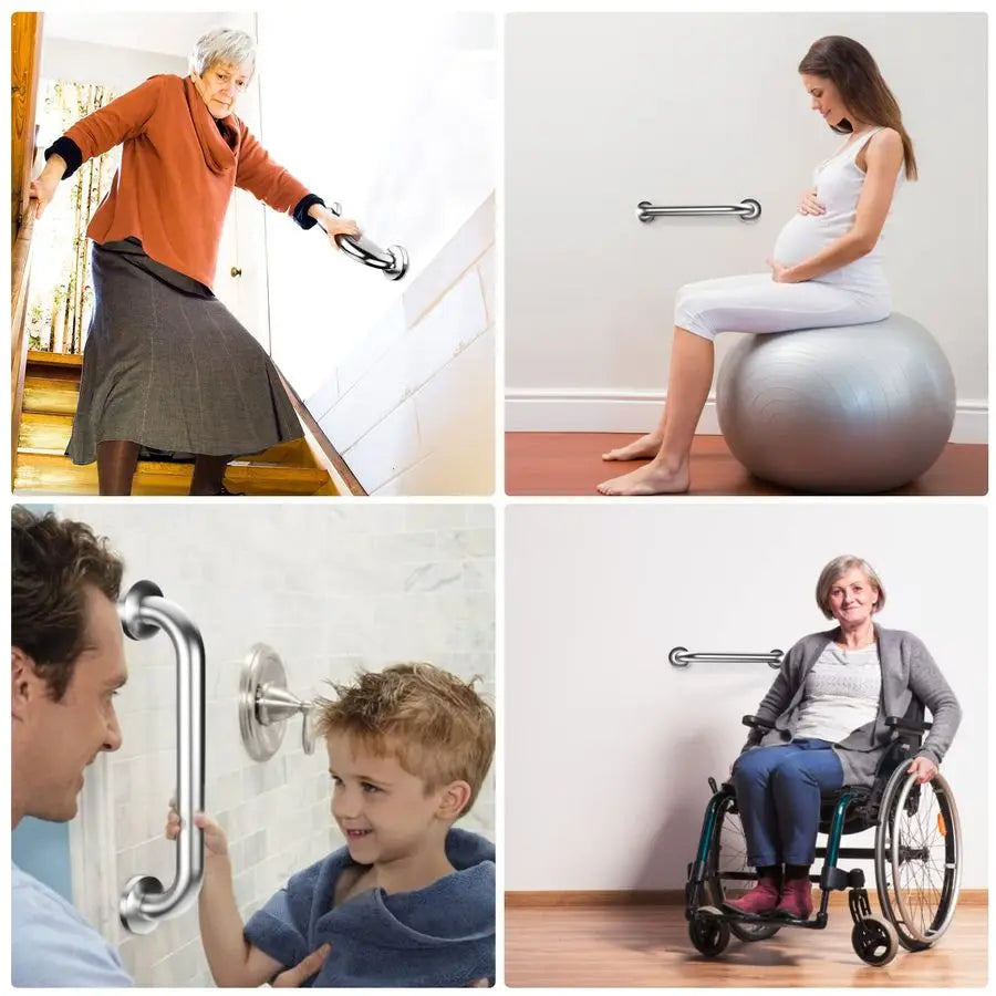 Shower Grab Bar 2 Pack,Stainless Steel Bathroom Grab Bar Shower Bath Handle Grab Bars for Bathtub Showers 36 Inch