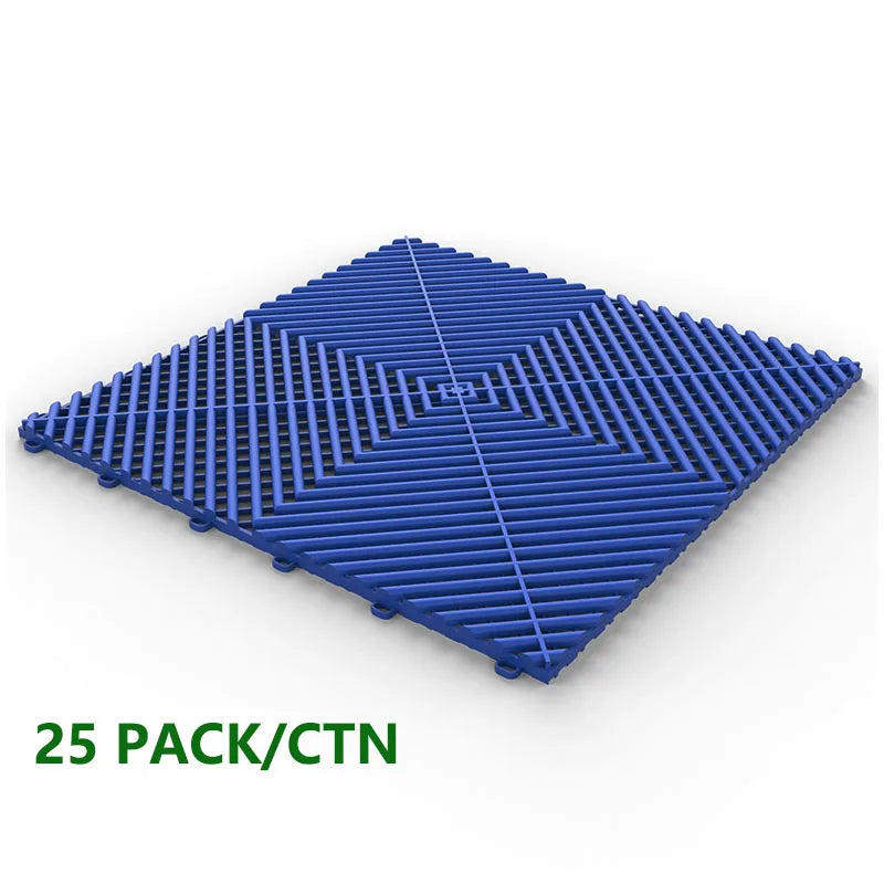 25PCS 1.8cm Thickness Garage Floor Mats Car Wash Room Floor Mat Multi Function Car Beauty Plastic Splicing Grille Tiles