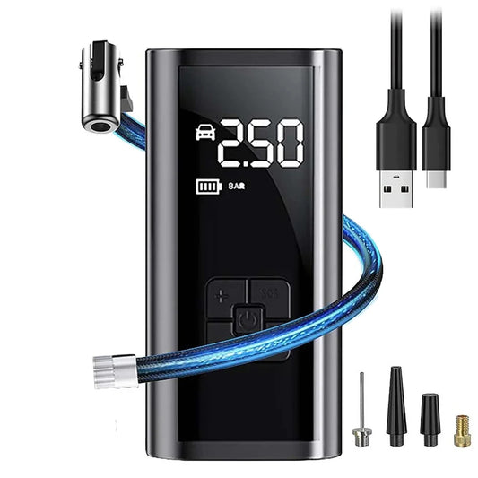 Multi-Use Portable Air Compressor For Car, Bike, Basketballs, Footballs Etc.