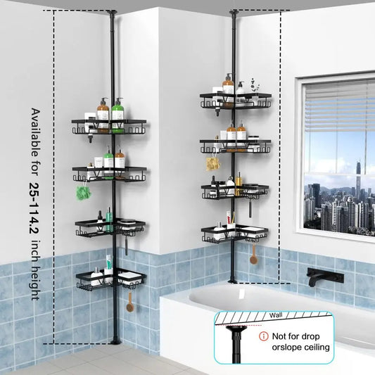 Corner Shower Caddy Tension Pole Organizer