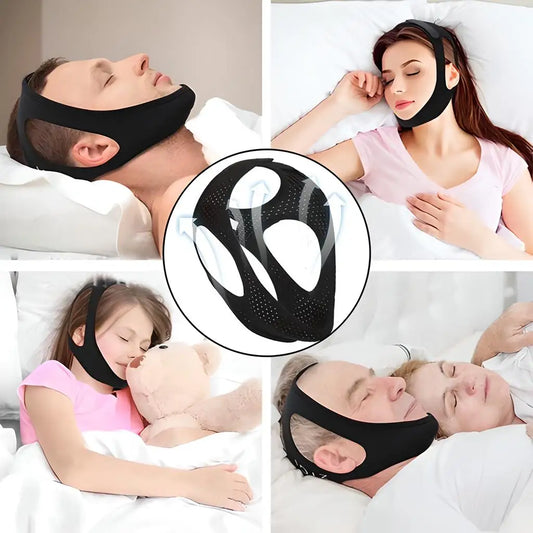 Adjustable Chin Strap Snore Reduction Belt Sleep Aid, Unisex