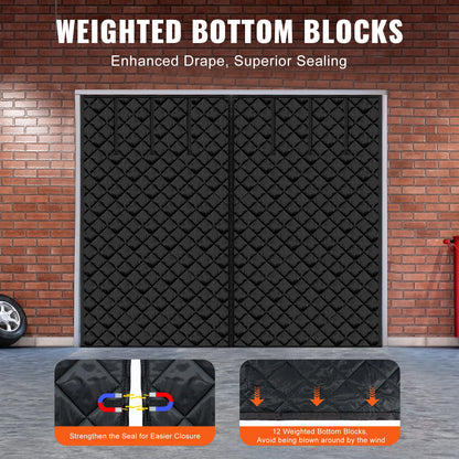 Garage Door Screen for Winter Garage Door Insulation Kit Magnetic Thermal Insulated Door Curtain with 300DOxford Fabric
