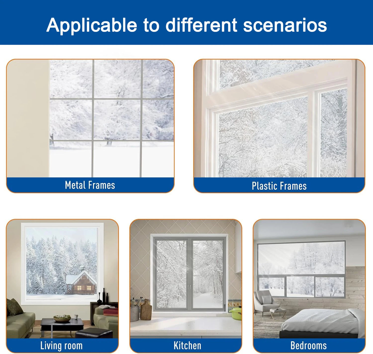 47 in. x 63 in. Indoor Window Insulation Kit for Winter Keep Cold Out