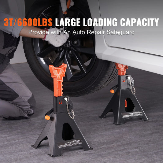 Jack Stands 3/6 Ton Capacity Car Jack Stands Double Locking Adjustable Height for lifting SUV Pickup Truck Car UTV ATV