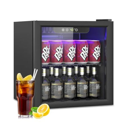 Compact 60 Can/1.3 Cu.Ft Mini Fridge For Soda Beer Or Wine Portable Small Beverage Refrigerator With Digital DisplayRemovable S