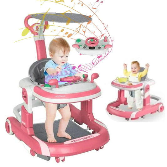 5 in 1 Baby Walker Anti-Rollover for Infants Multifunctional