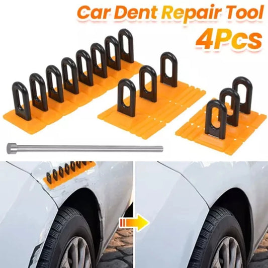 4PCS Car Body Repair Dent Remover Tools Kit Dent Repair Heavy Duty Paintless Strong Dent Puller Handle Lifter Glue Tabs