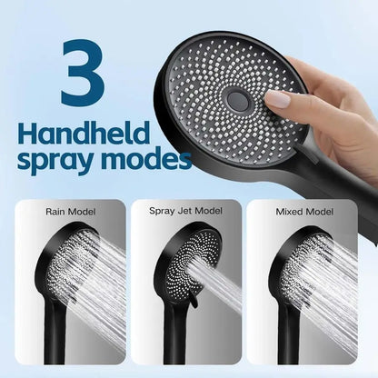 10 Inch High Pressure Rain Shower Head with Handheld Spray Combo, Adjustable Dual Rainfall Shower Head