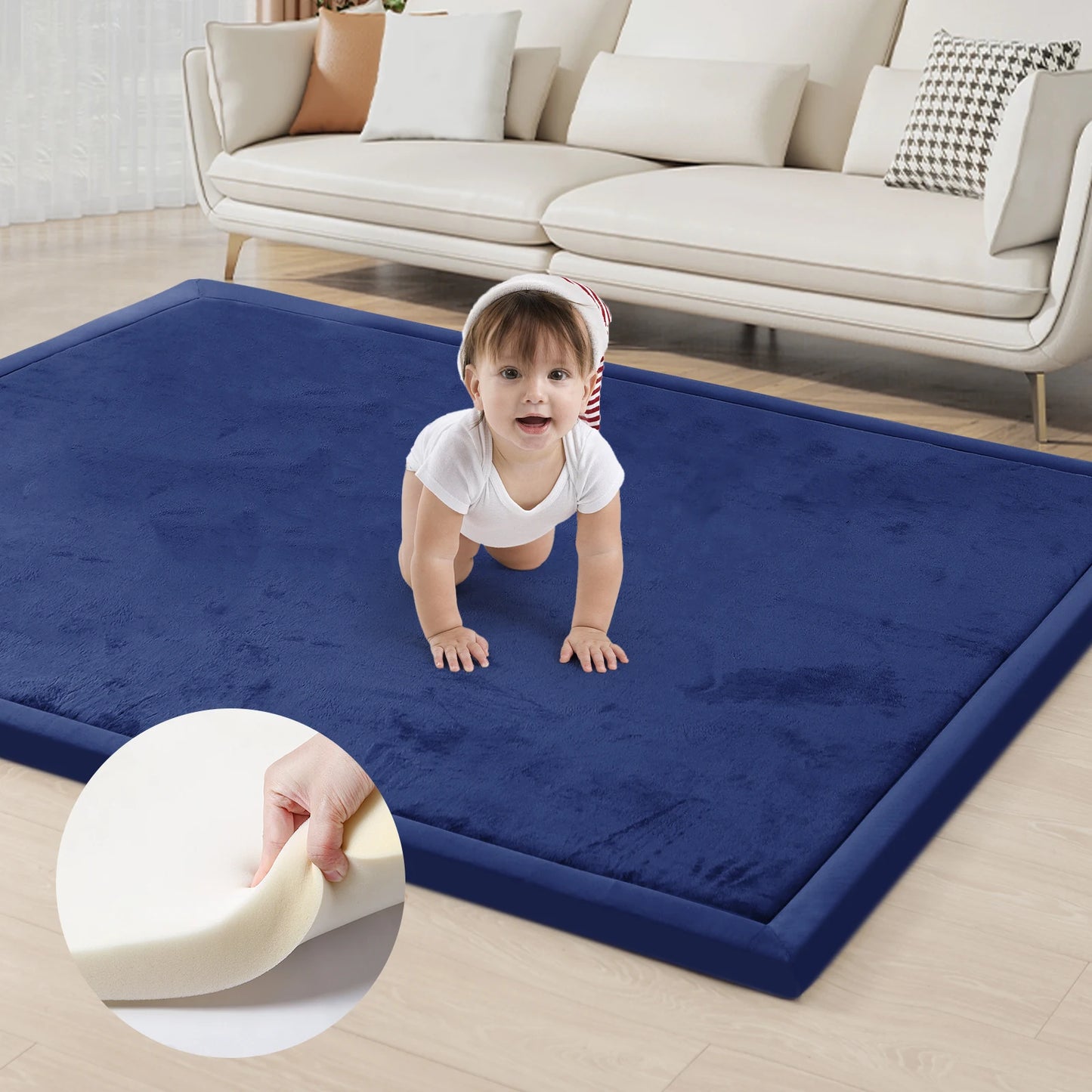 Thick Memory Foam Mat With Non-slip Bottom