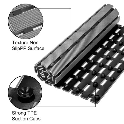 Bathtub Mat Non Slip, Shower Mat for Inside Shower, Suction Cups Design and Drain Holes, 37.5 X 15.7 Inch, Bathroom Essentials S