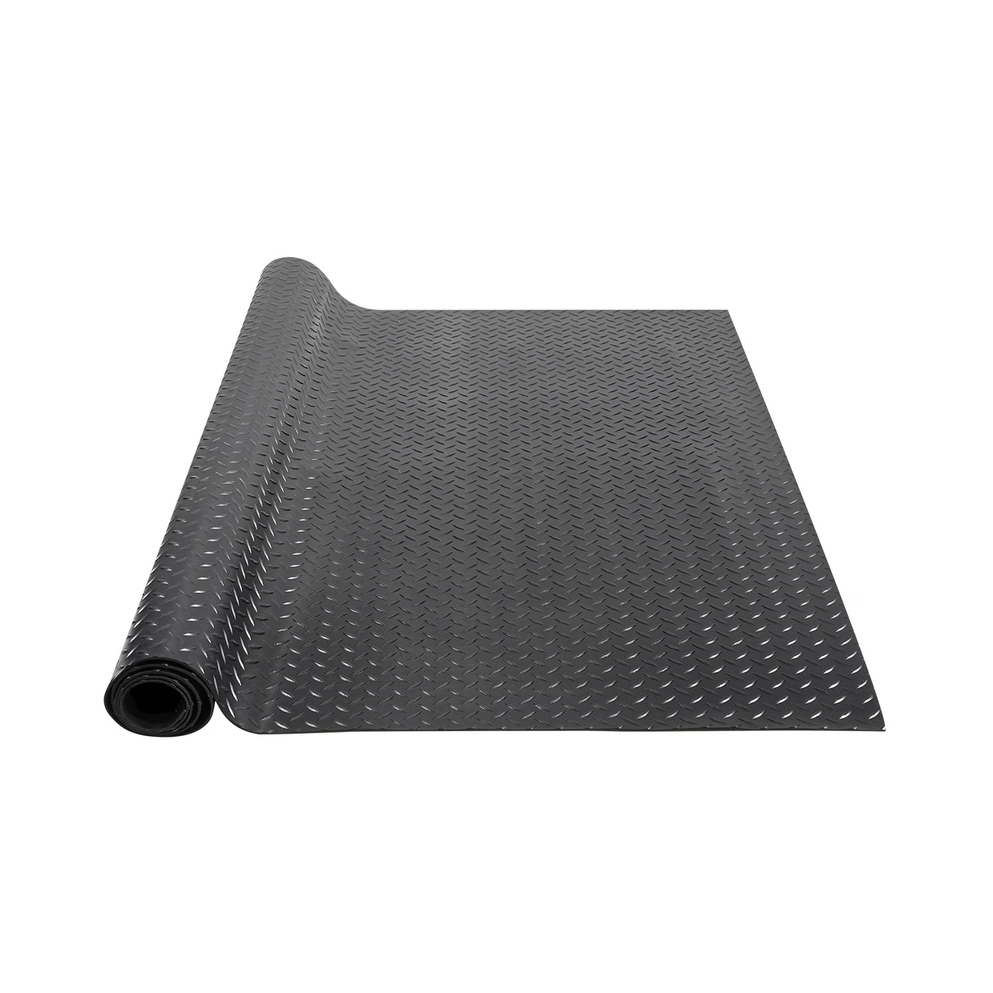 Diamond-Plate Rubber Flooring Roll 4 x 6/8/10/15 ft SBR Rubber Garage Floor Mat Easy to Clean for Under Cars Garage Gym