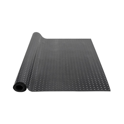 Diamond-Plate Rubber Flooring Roll 4 x 6/8/10/15 ft SBR Rubber Garage Floor Mat Easy to Clean for Under Cars Garage Gym