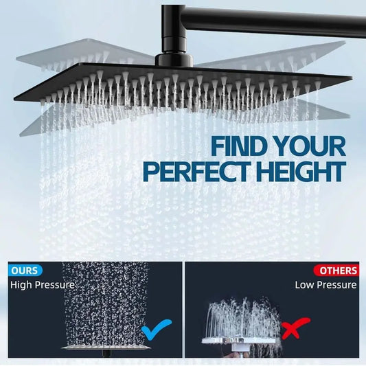 10 Inch High Pressure Rain Shower Head with Handheld Spray Combo, Adjustable Dual Rainfall Shower Head