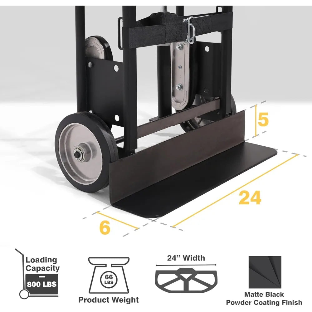 800LB Auto-Recoil Appliance Hand Truck - Moving Hand Truck with Easy-to-use Belt Tightener for Transport Large/Bulky Appliances