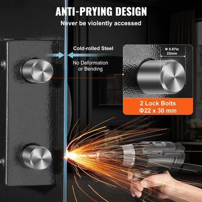 Tall Wall Safe 3/4-Tier Hidden Wall Safe w/ Keypad Q235 Cold-Rolled Steel In Wall Safe for Money Jewelry Passport Home