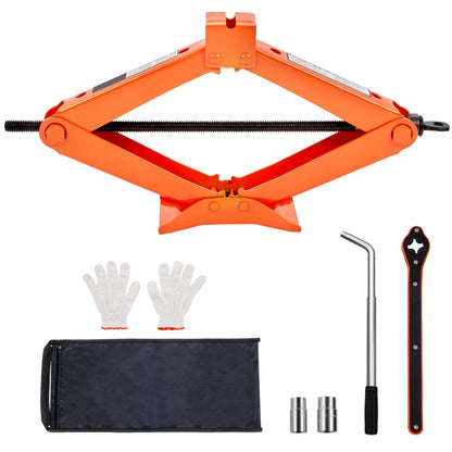 Scissor Jack 2.5 Ton/5512 lbs Scissor Car Jack 3.7"-17.1" Lifting Range Scissor Lift Jack Portable Tire Jack for Car